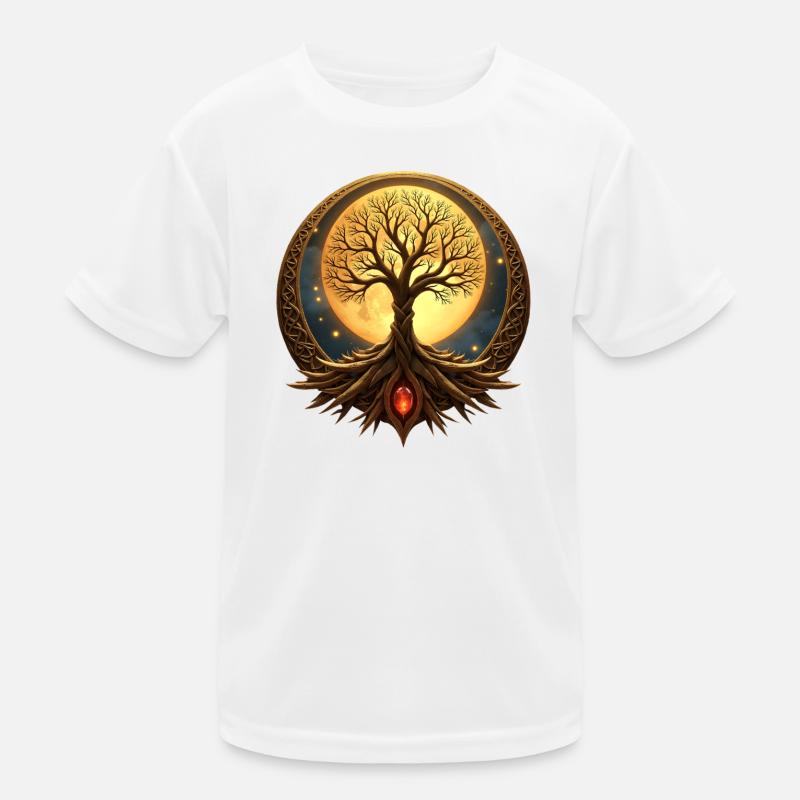 Mondbaum des Lebens Kinder Funktions-T-Shirt