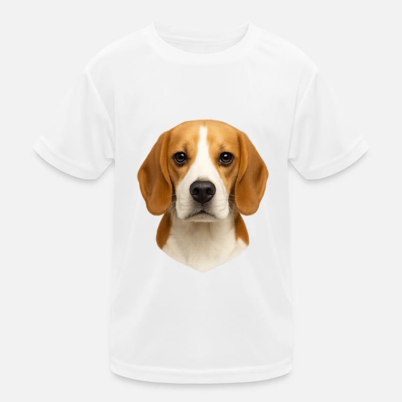 Beagle Head Portrait Kids Functional T-Shirt
