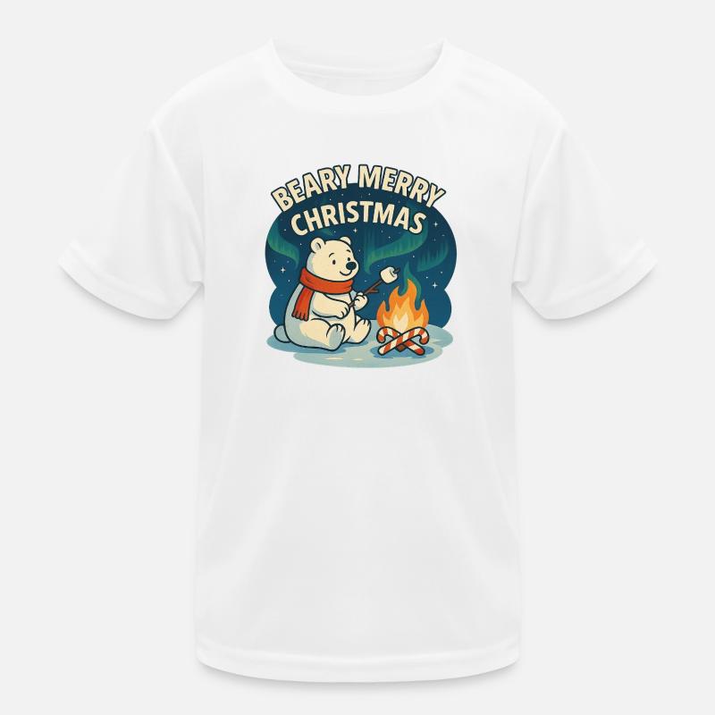 Beary, joyeux feu de camp de Noël T-shirt sport Enfant