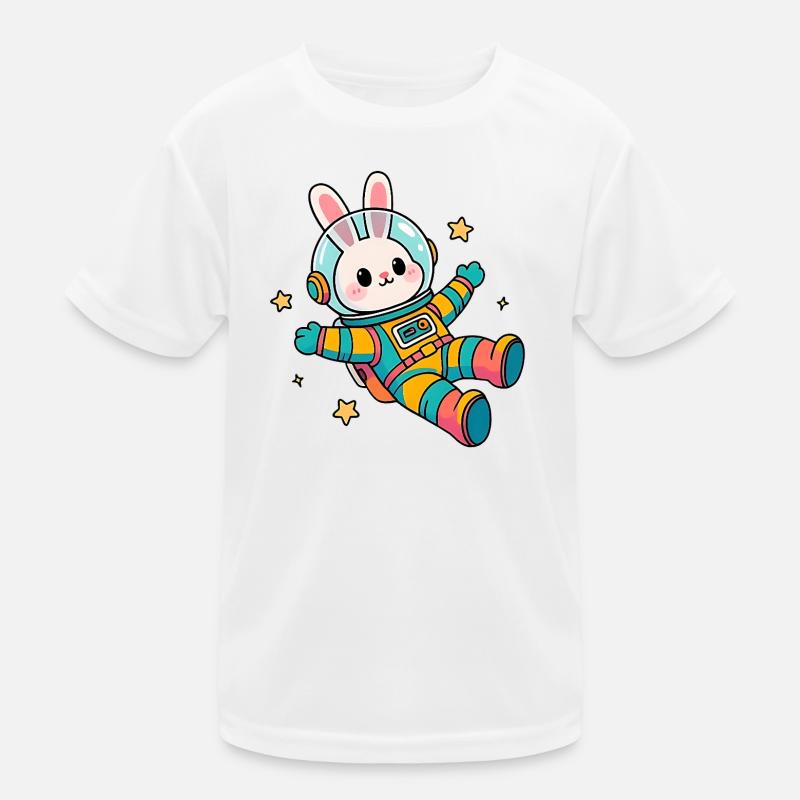 Lapin astronaute coloré T-shirt sport Enfant