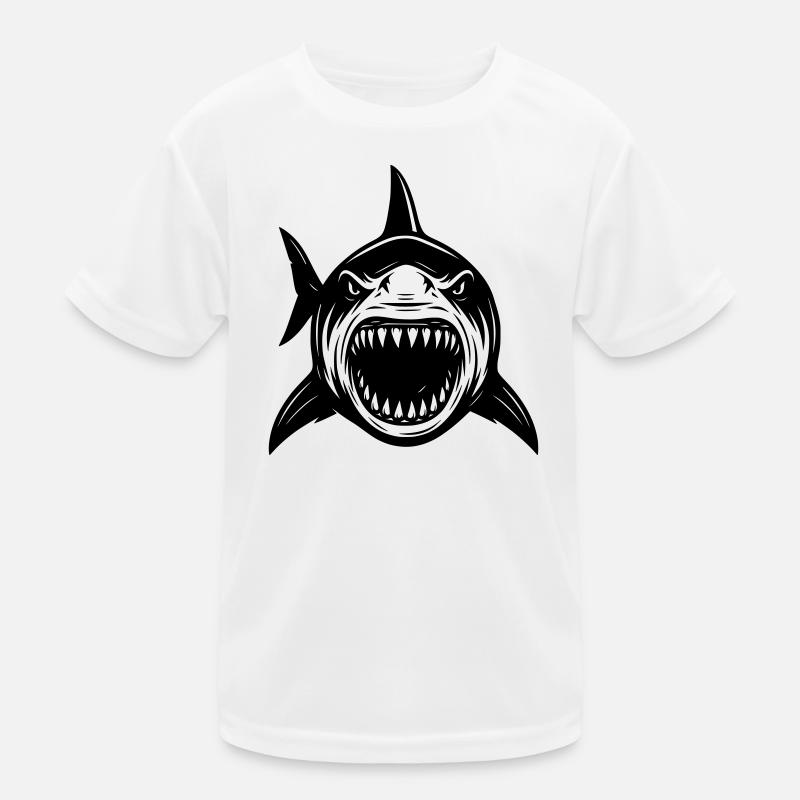 Great White Shark Attack Attack Kids Functional T-Shirt