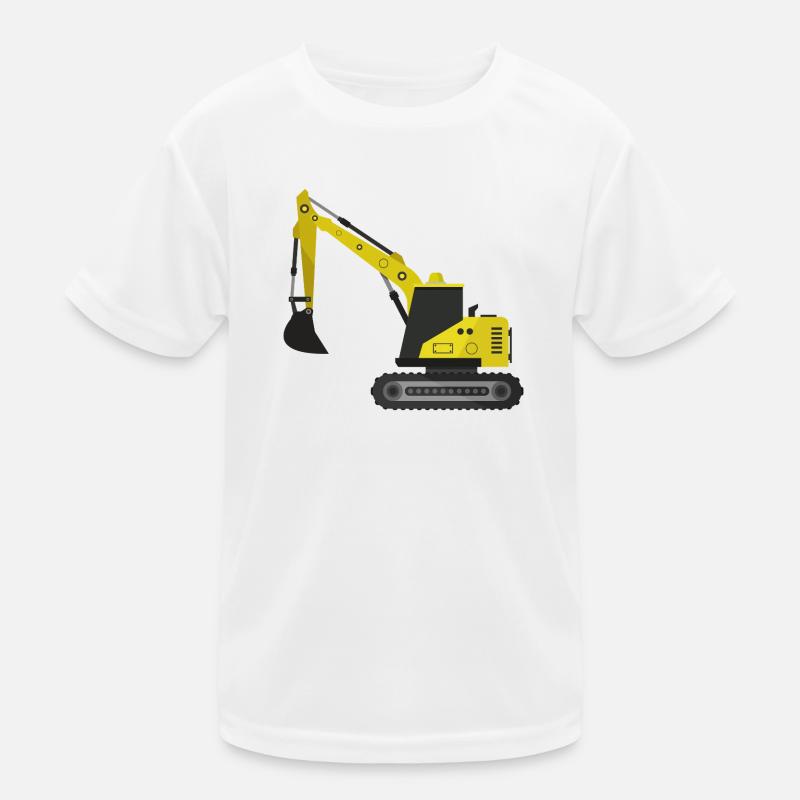 Excavator Kids Functional T-Shirt