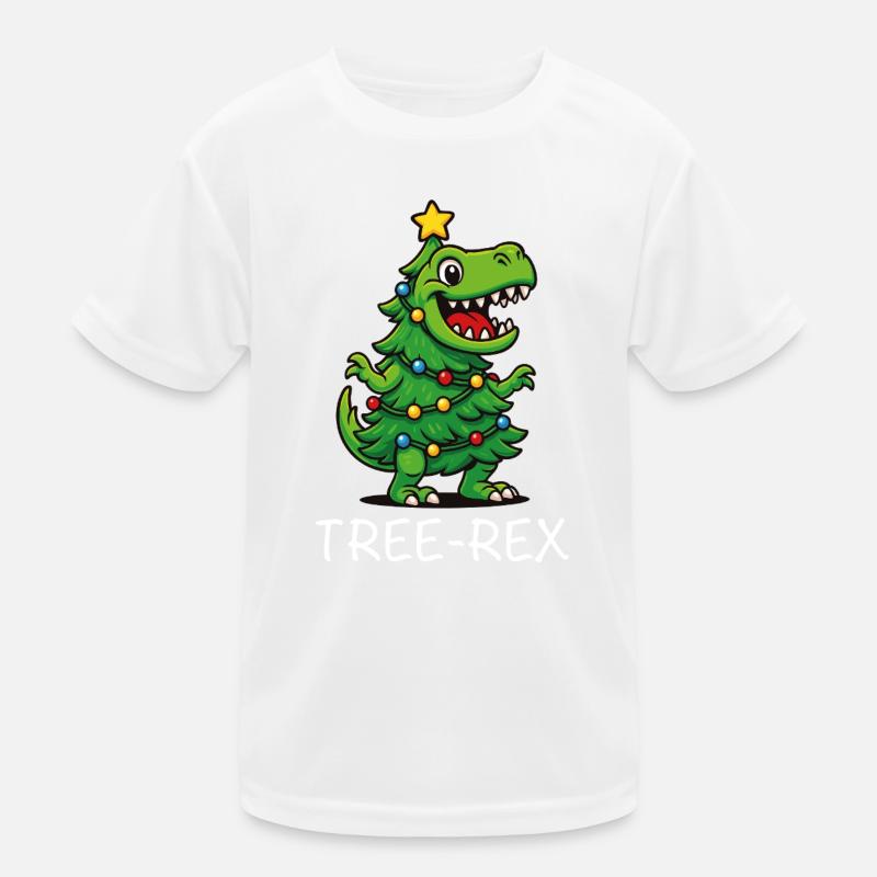 Tree Rex – Funny Dino Christmas Kids Functional T-Shirt