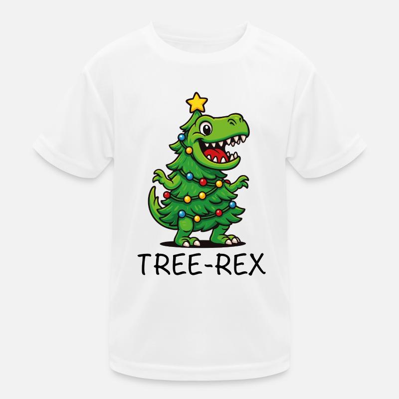 Tree-Rex – Süßer Cartoon Dino Kinder Funktions-T-Shirt