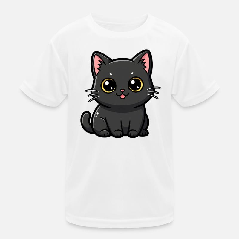 Charme Chat Noir Kawaii T-shirt sport Enfant