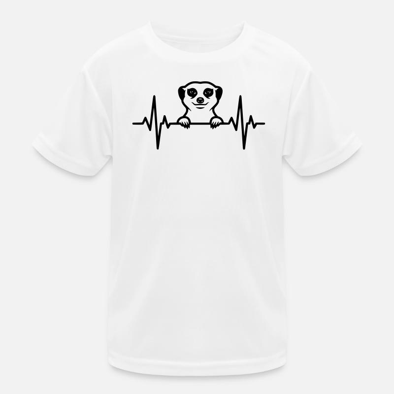 Erdmännchen Herzschlag Illustration Kinder Funktions-T-Shirt