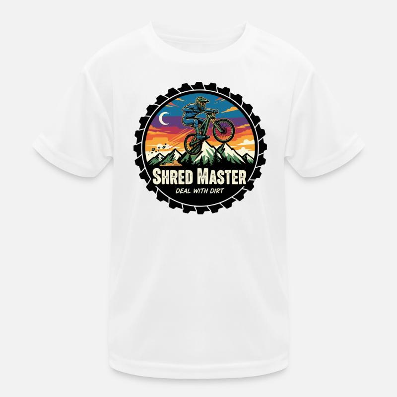 Shred Master Dirt MTB Sunset Kids Functional T-Shirt