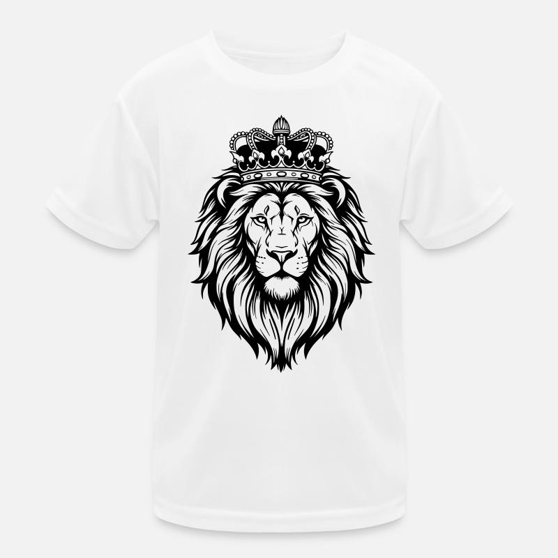 Lion majestueux avec une couronne T-shirt sport Enfant
