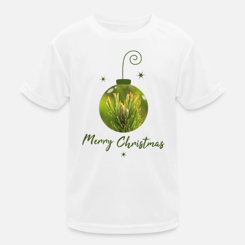 Tanne in Weihnachtskugel Tannenzweig Kugel Kinder Funktions-T-Shirt