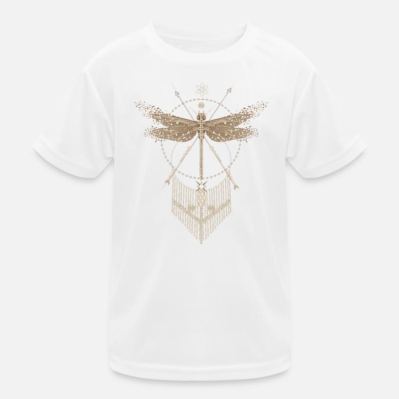 Libellule filigranée dans un style de lignes décoratives T-shirt sport Enfant