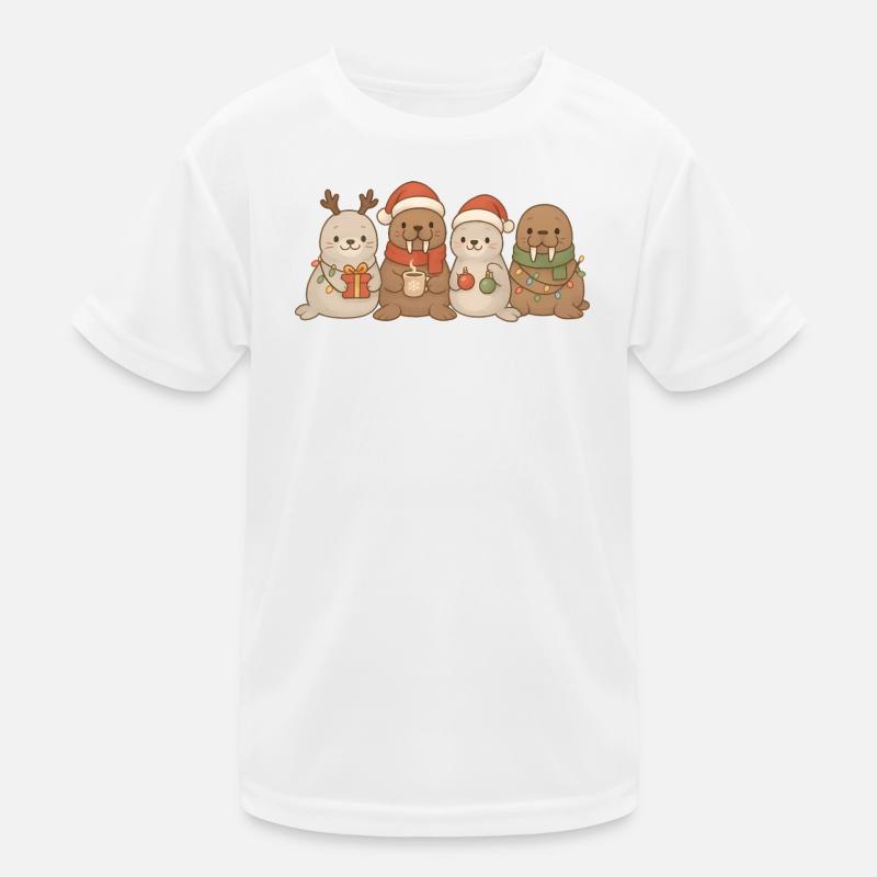Robben und Walrosse Kinder Jungen Mädchen Weihnach Kinder Funktions-T-Shirt