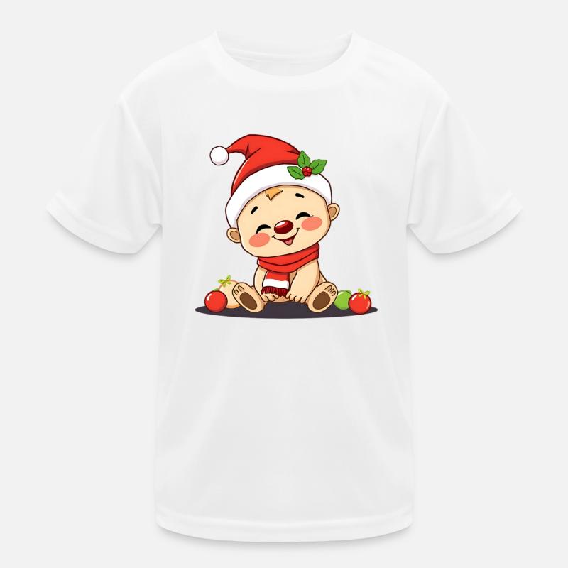 Look drôle de bébé de Noël en hiver T-shirt sport Enfant