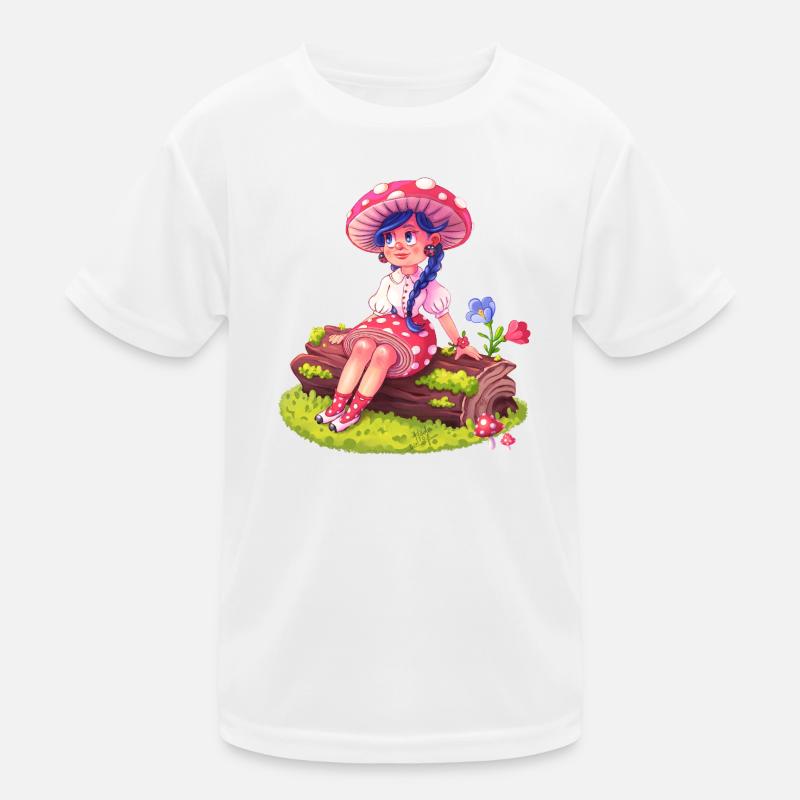 Fille Champignon dans une Forêt T-shirt sport Enfant