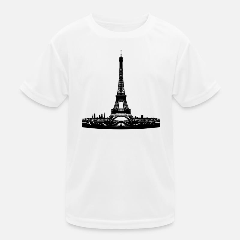 French eye-catcher Eiffel Tower typical Paris Kids Functional T-Shirt