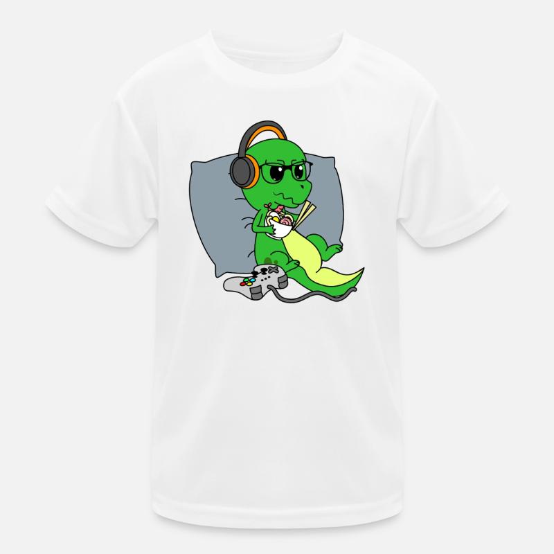 Cute Gaming Dinosaur T Rex Ramen Noodle Gift Idea Kids Functional T-Shirt