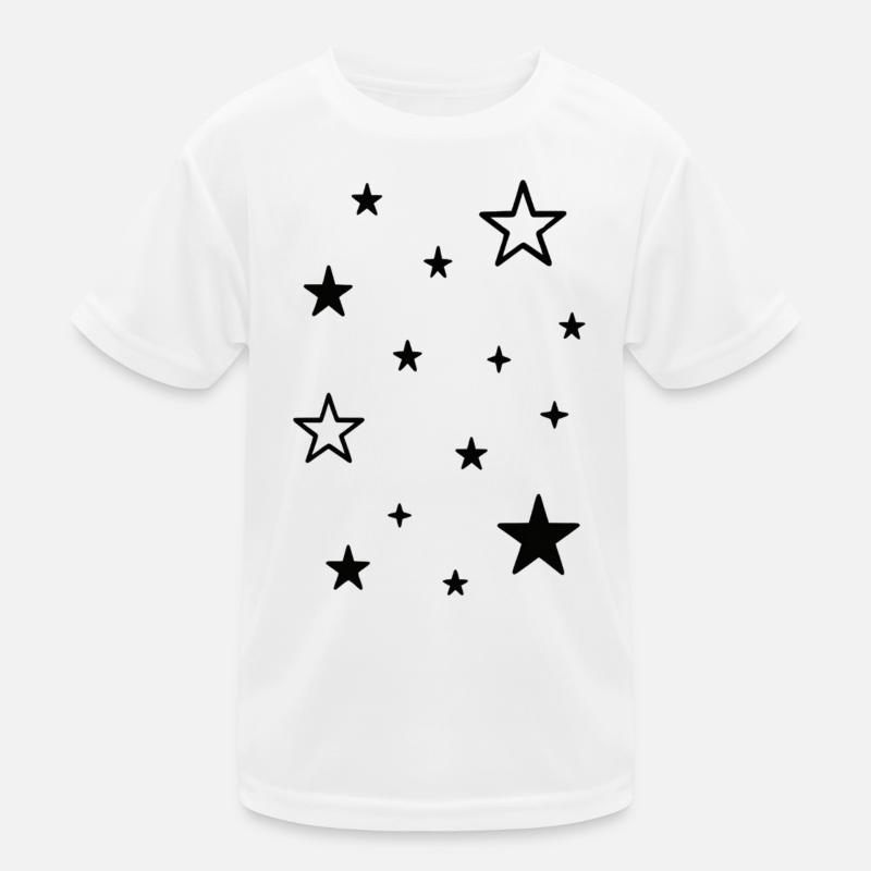 Star Scatter Pattern Design Kids Functional T-Shirt