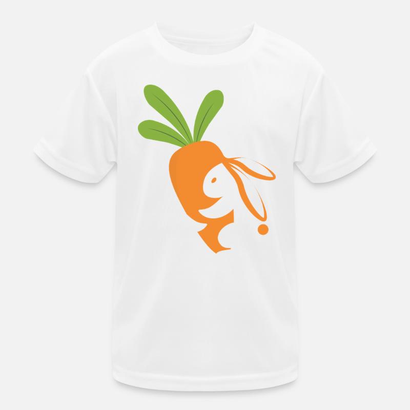 Carrot Smiling Mascot Kids Functional T-Shirt