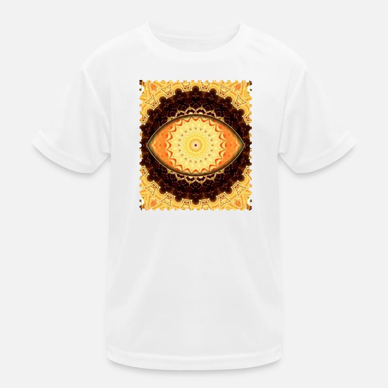 Sonnenmandala Feuergold Kinder Funktions-T-Shirt