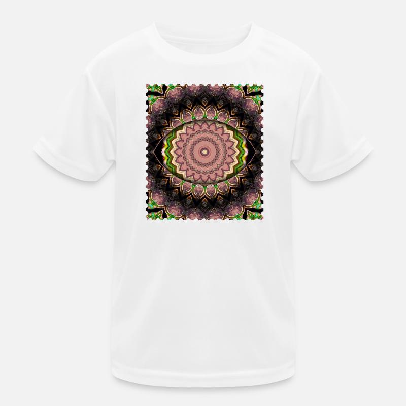Mandala Flower Cascade Kids Functional T-Shirt
