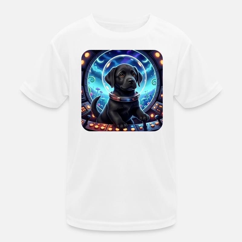 Cosmic Pup dans le cockpit spatial T-shirt sport Enfant