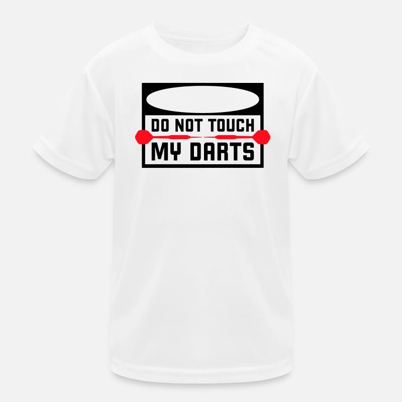 Ne touchez pas à mes fléchettes Avertissement Humour du joueur de fléchettes T-shirt sport Enfant