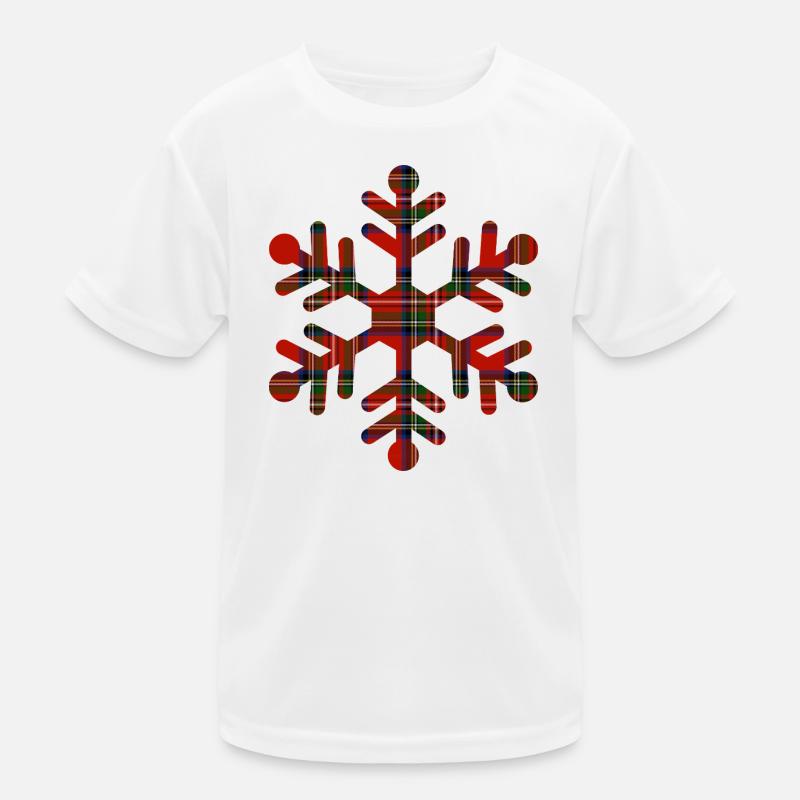 Flocon tartan rouge T-shirt sport Enfant