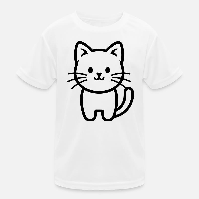 Cute stylized little cat Kids Functional T-Shirt