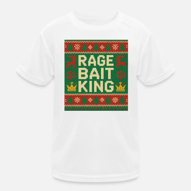 Rage Bait King Hässlicher Pulloverstil, lustiges Meme Kinder Funktions-T-Shirt