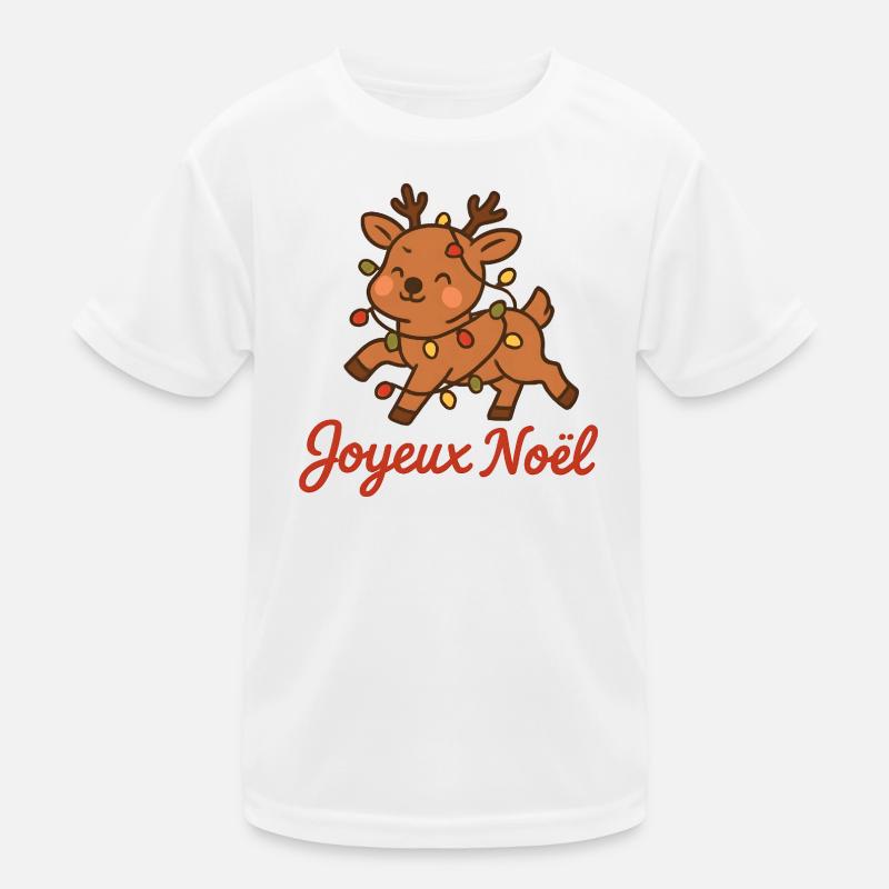 Festive Bright Reindeer Kids Functional T-Shirt