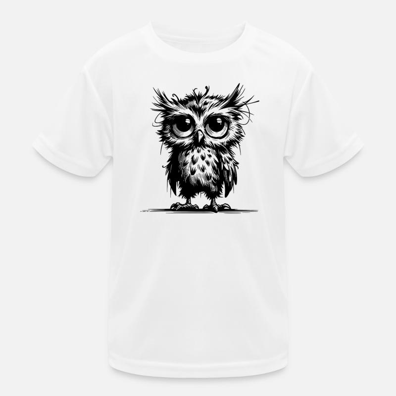 Müde Eulen Wächter des Waldes Kinder Funktions-T-Shirt
