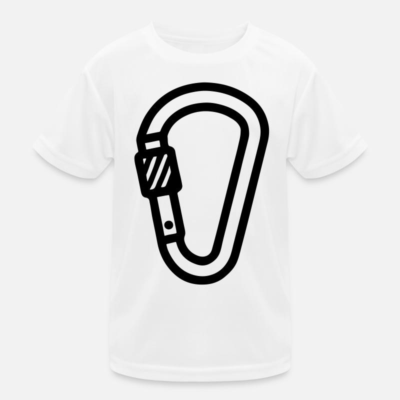 Carabiner Symbol Climbing Kids Functional T-Shirt