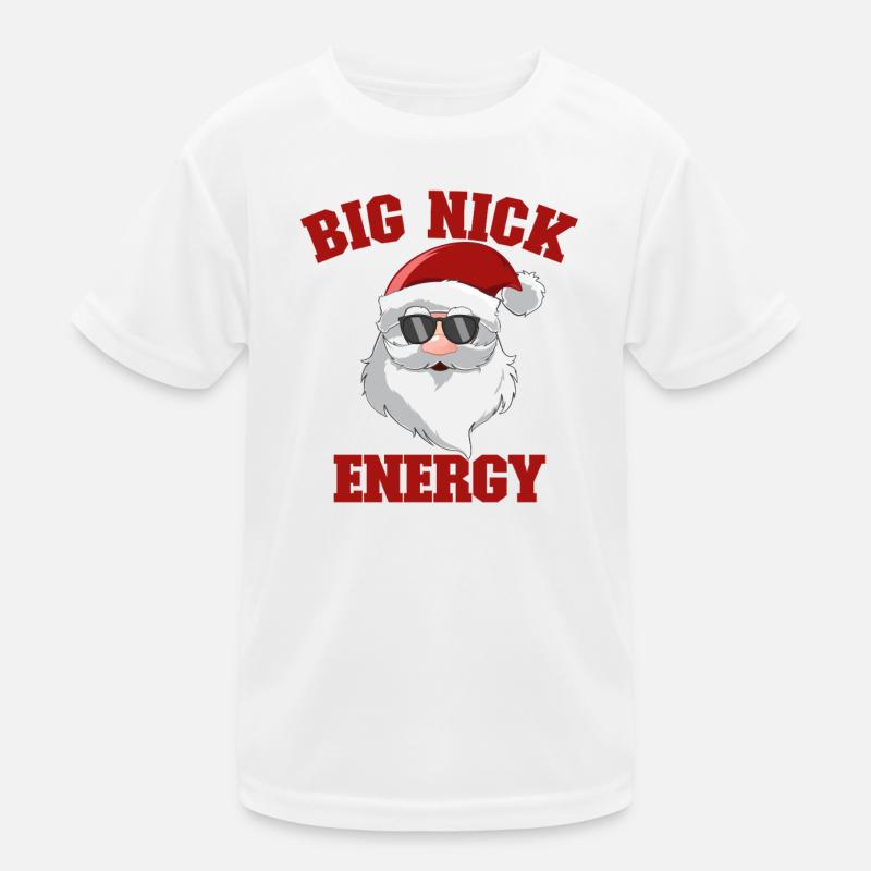Weihnachtsmann, lustiges Weihnachten, große Nick-E Kinder Funktions-T-Shirt
