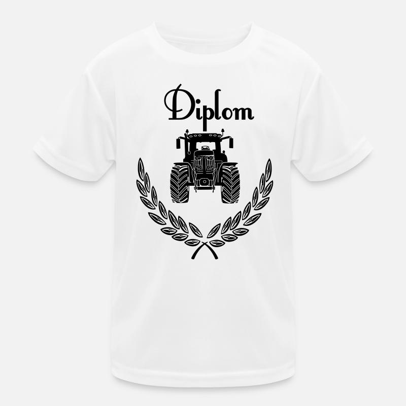Diplom-Traktor Kinder Funktions-T-Shirt