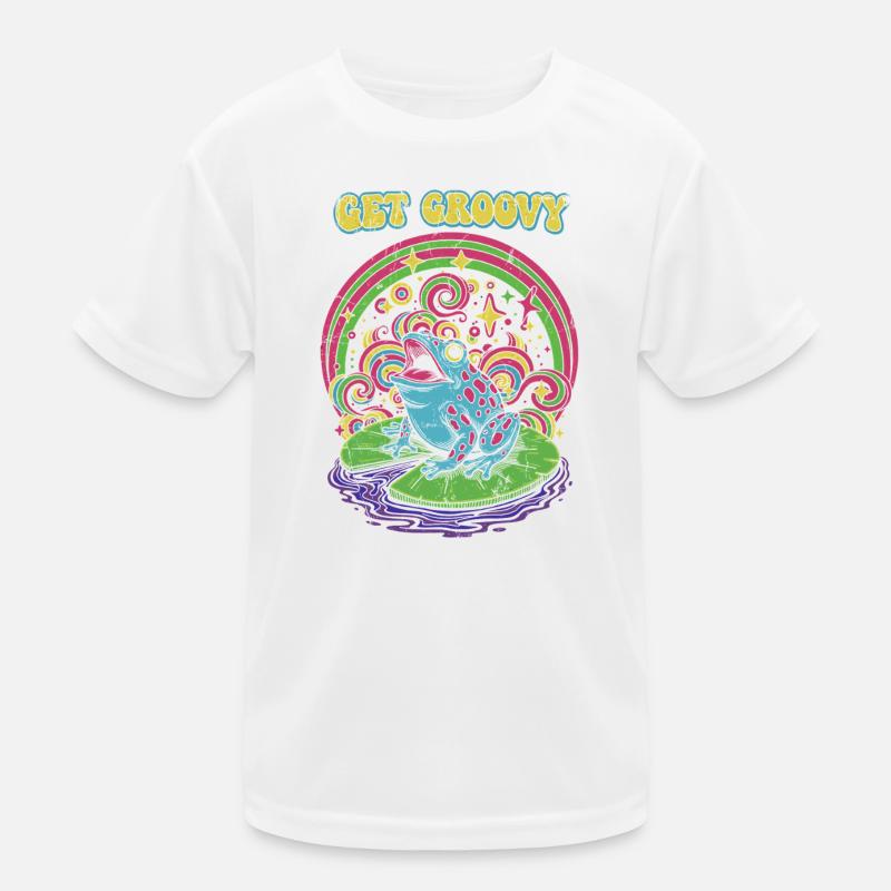Psychedelic Frog Groove Kids Functional T-Shirt