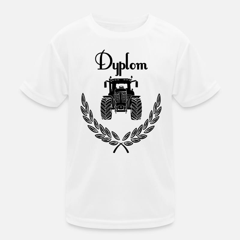 Dyplom Traktor Kinder Funktions-T-Shirt