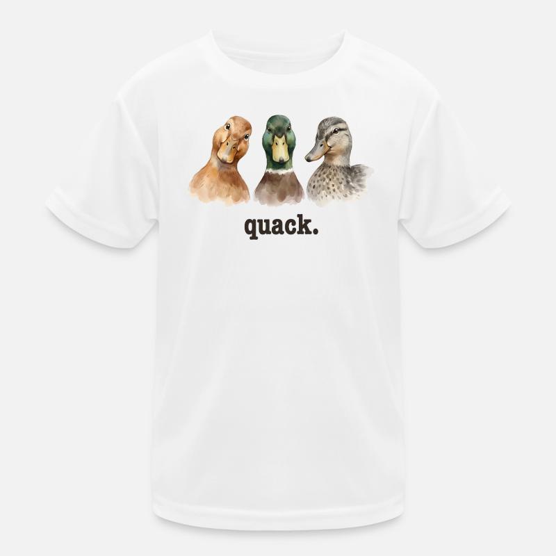 Duck Quacking Funny Duck Lover Croaking Kids Functional T-Shirt