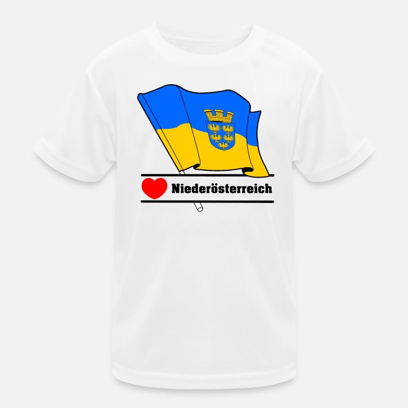Drapeau de Basse-Autriche avec cœur T-shirt sport Enfant