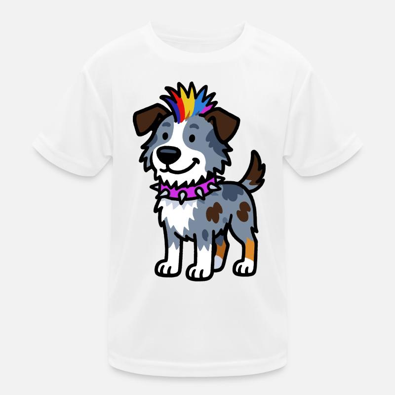 Cooles Australian Shepherd Punk Design Kinder Funktions-T-Shirt