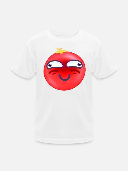 Christmas Ball Embarrassed Smile - Kids Functional T-Shirt - white - Front