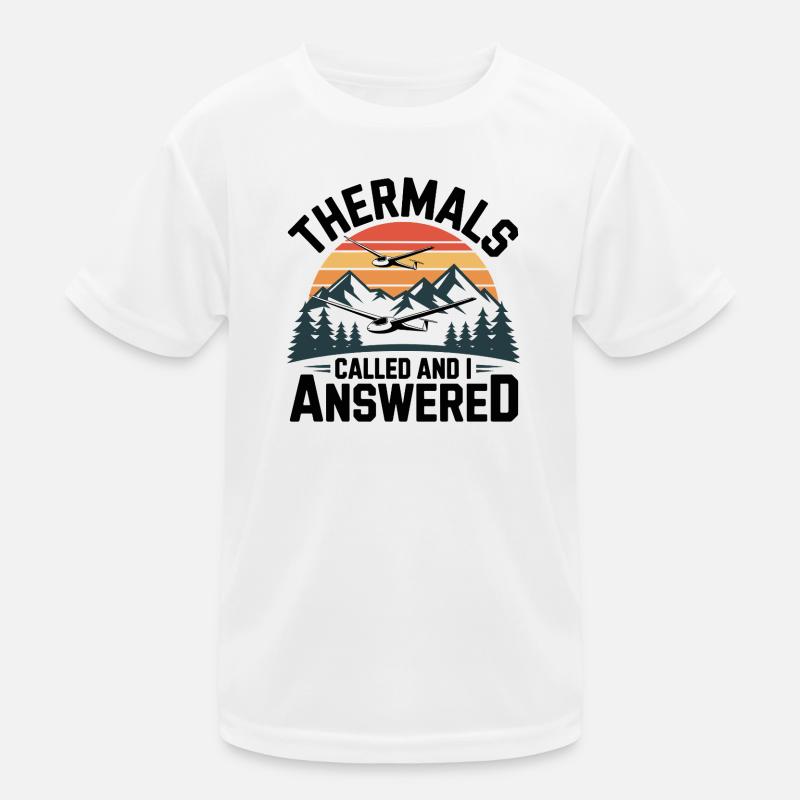 Glider thermals call, I answer – gliding Kids Functional T-Shirt