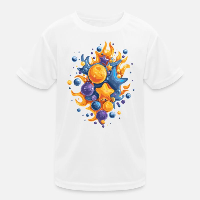 Comet Fire Color Explosion Kids Functional T-Shirt