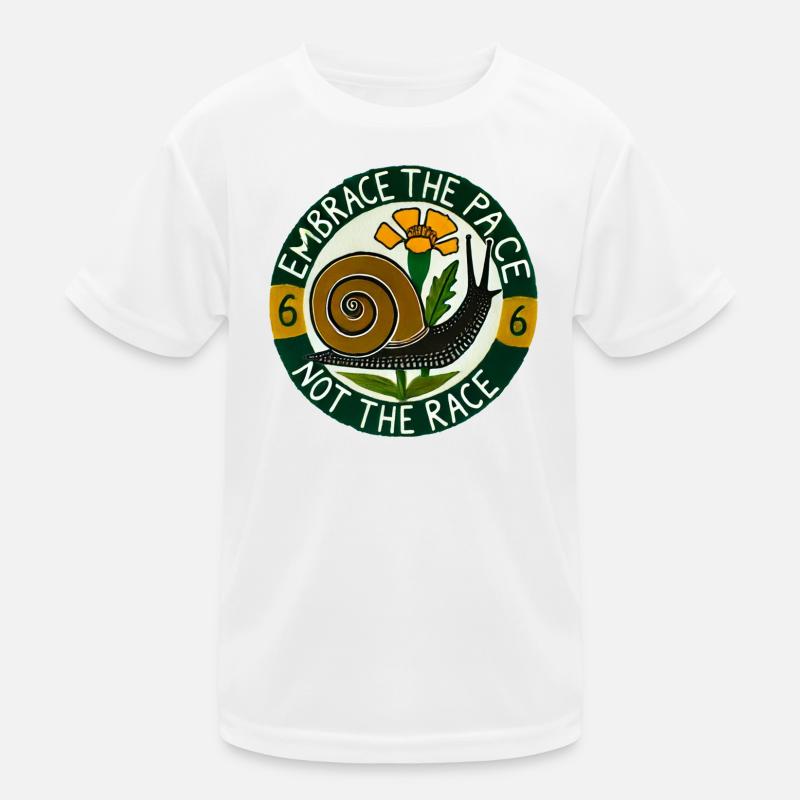 Umarme die langsame Schnecke Kinder Funktions-T-Shirt