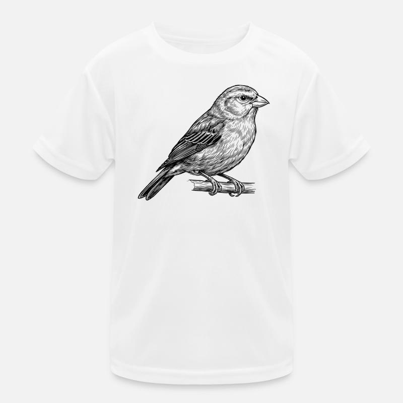 Vogel Singvogel Kinder Funktions-T-Shirt