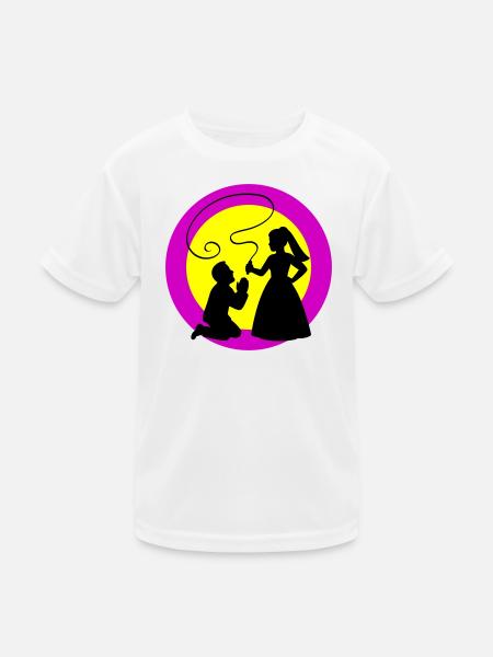 Bride and groom Wedding - Kids Functional T-Shirt - white - Front