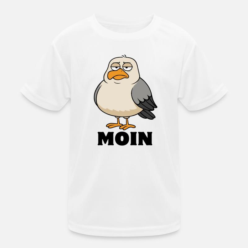 Möwe - Moin - Nordsee - Geschenk Kinder Funktions-T-Shirt