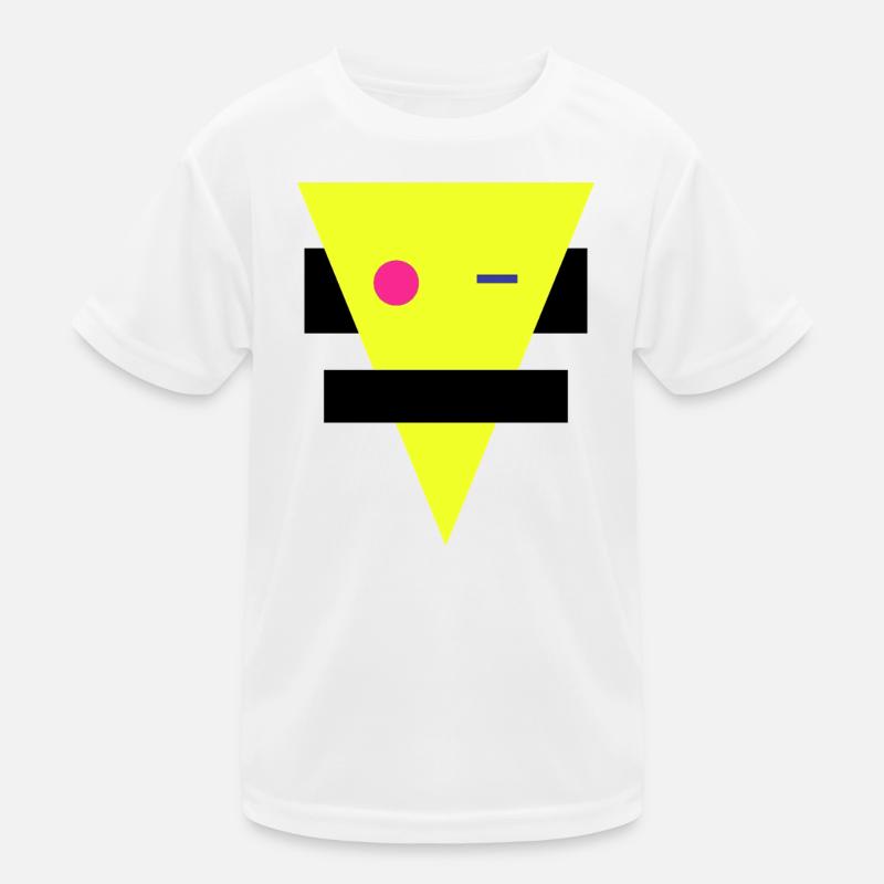 Neon Geometric Silhouette Kids Functional T-Shirt
