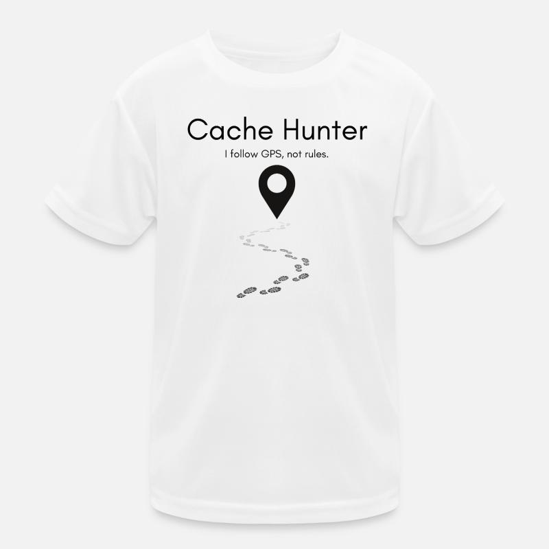 Cache Hunter Shirt – GPS Abenteuer Outdoor Kinder Funktions-T-Shirt
