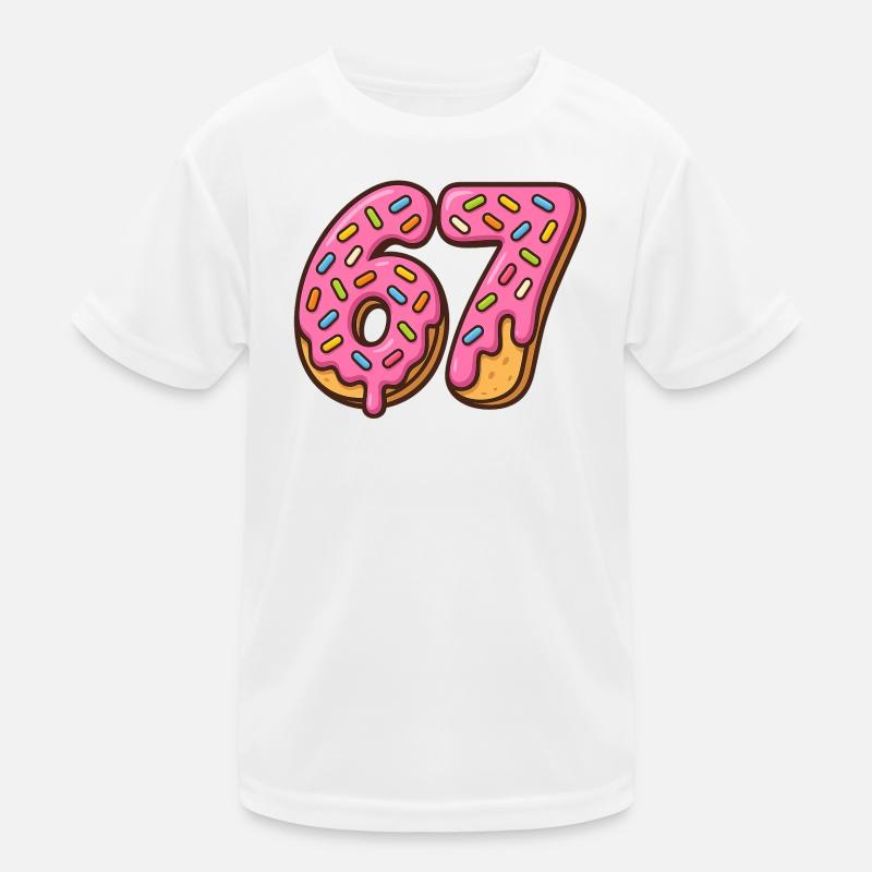 6 7 Meme Donut Six Seven Trend 67 Donut Kinder Funktions-T-Shirt