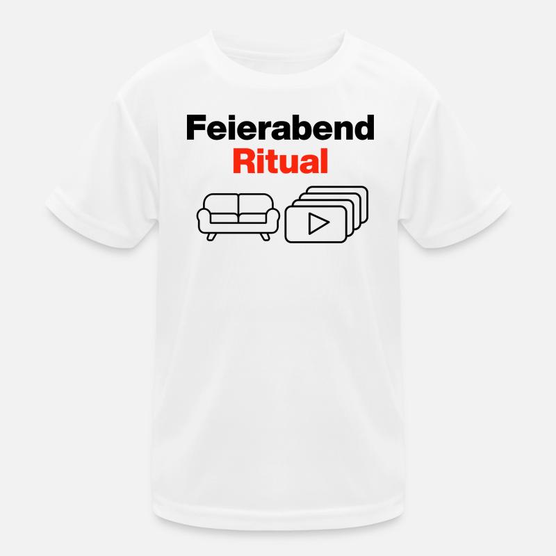 Feierabend Ritual – Sofa & Serien & Chill Kinder Funktions-T-Shirt