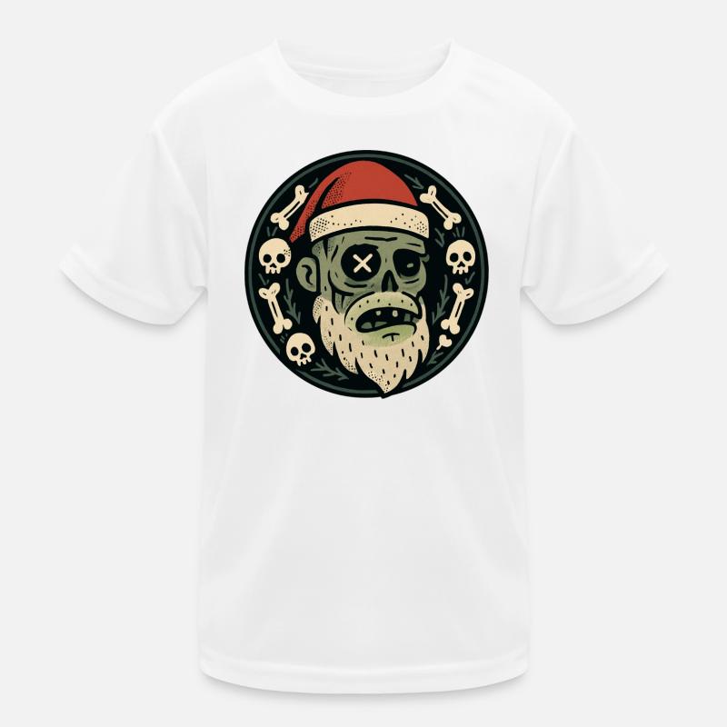 Zombie-Weihnachtsmann Kinder Funktions-T-Shirt